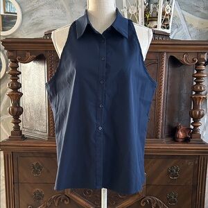 Navy Sleeveless Vest